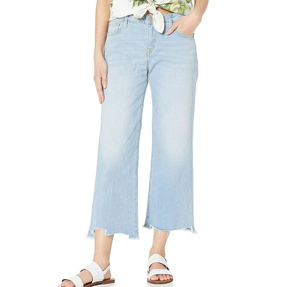 True Religion Brooklyn Wide Leg Cropped Jeans